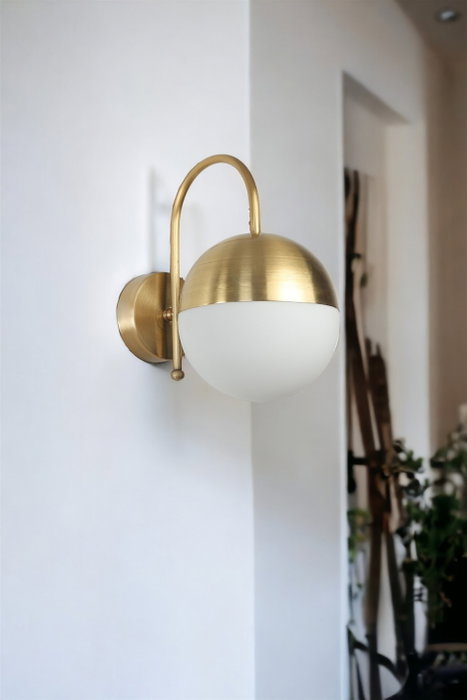 Opviq Küre Aplik Eskitme Blanco y Dorado Opviq Küre Aplik Eskitme Blanco y Dorado